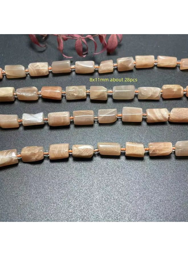 Natural Sunstone 8x11mm Cylindrical Beads 28pcs For Jewelry Making Bracelet Necklace - Image 3